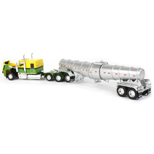 1/64 Yellow Green Kenworth W900L w/ Polar Tandem-Axle Drop Trailer DCP 60-1804 - Picture 4 of 5