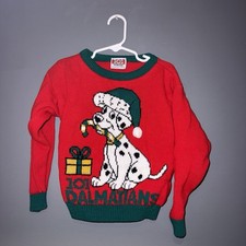 Vintage 101 Dalmations Christmas Sweater Size Small 4/5