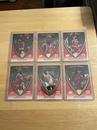 MICHAEL JORDAN 2008-09 UPPER DECK JORDAN LEGACY 6 CARD LOT read