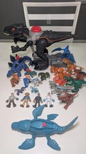 Jurassic World Imaginext lot of 22 dinosaurs Walking Indoraptor works