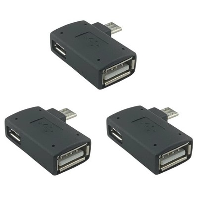 3 Pack OTG Cable Adapter for Fire Stick 4K Max Expand Memory Connect USB Devices