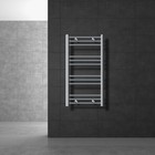 Radiateur sèche-serviette forme droite acier chrome connexion latérale 50x80 cm