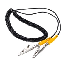 ESD Grounding Cable Cord with Alligator Clip 3.0m Yellow Anti-Static Ground Wire