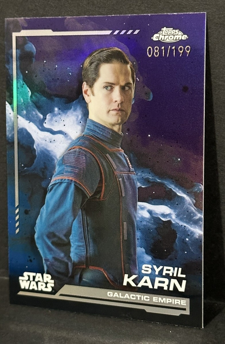 2024 Topps Chrome Star Wars #12 Syril Karn Kamino Aqua Refractor 