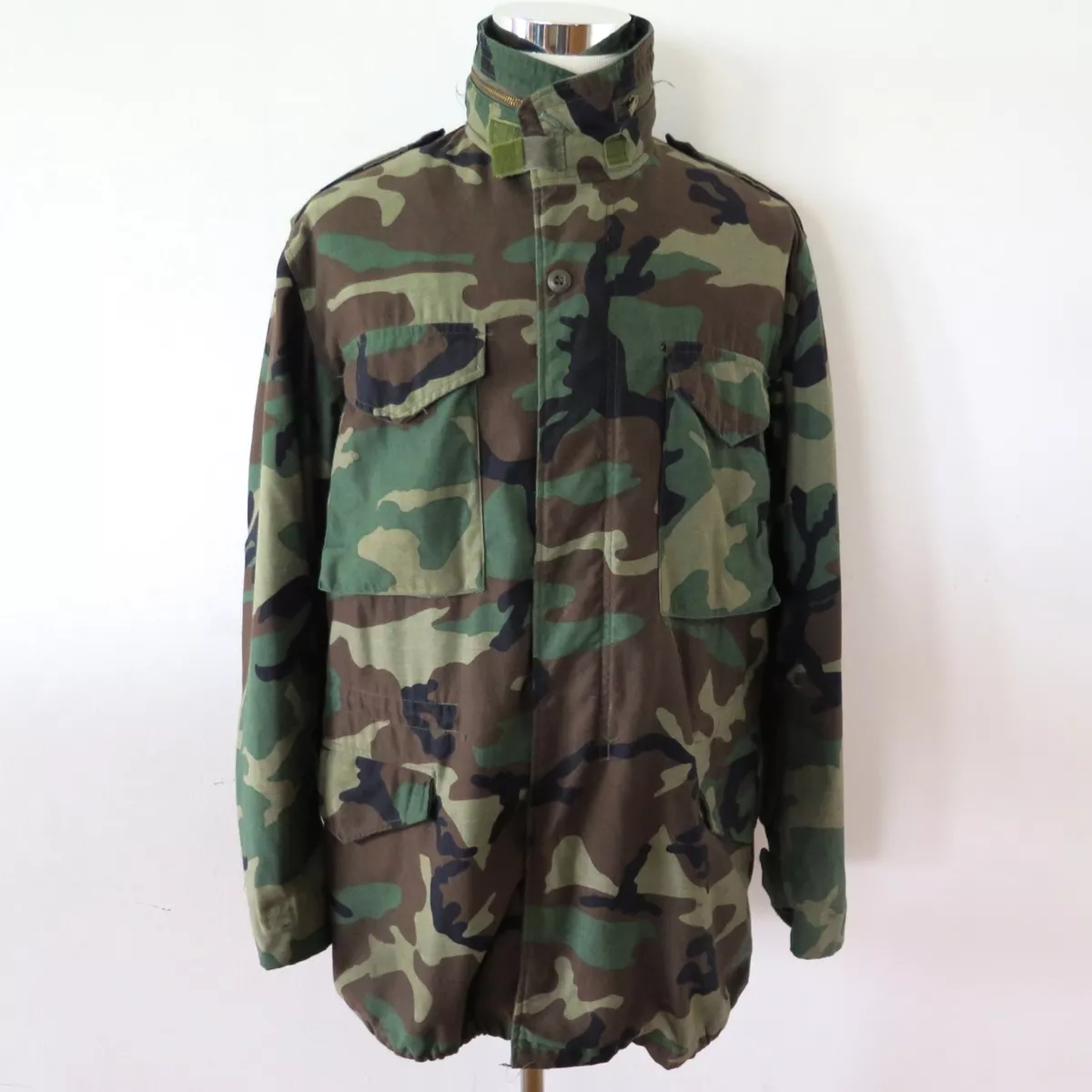 VINTAGE ORIGINAL US ARMY M-65 M65 FIELD JACKET CAMOUFLAGE 1984 MEDIUM LONG