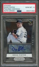 2012 Panini Prizm #DF Doug Fister Signed Card PSA Slabbed Auto 10 Tigers