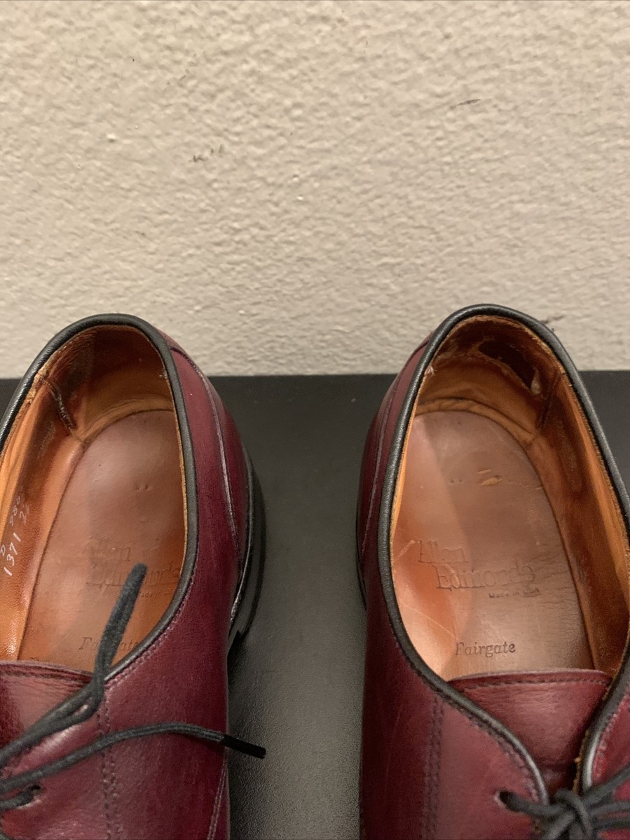 Allen Edmonds 'Fairgate' Burgundy Leather Cap Toe Dress Shoes Mens