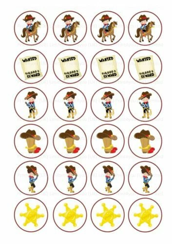 Cowboys & Western Cake Toppers & Cupcake Picks