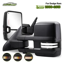 SIZIOM Power Fold Towing Mirrors for 2009-2018 Dodge Ram 1500 2500 3500 Heated 