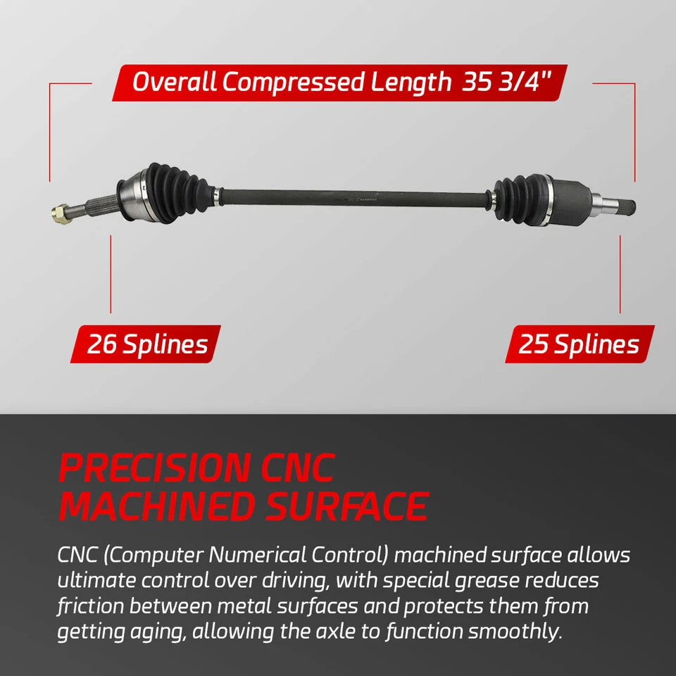 Conjunto de eje CV delantero derecho para Ford Tempo Mercury Topaz 1992 1993 1994 Foto 2 de 4