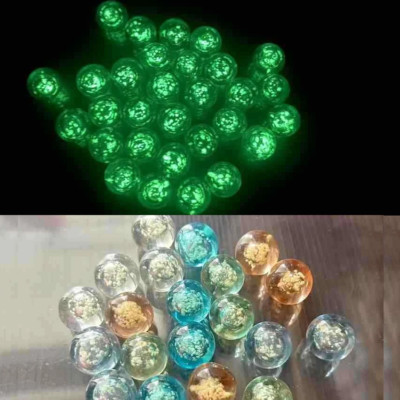 16mm GLOW IN THE DARK SHOOTER Glas Mib Murmeln Kugel Mond Glas Leuchtkugeln
