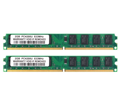 4G Intel RAM 2pcs 2GB 2RX8 DDR2 533MHz PC2-4200U 240PIN