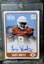 Xavier Worthy ROOKIE AUTO CARD 🔥 ON CARD AUTOGRAPH 🔥 Chiefs TEXAS -FASTEST 40!