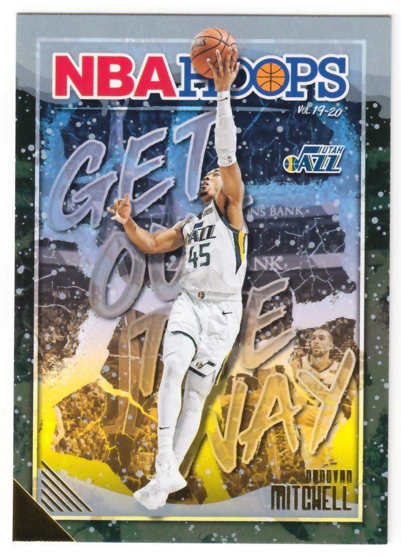Donovan Mitchell 2019-20 Panini Hoops Get Out the Way Winter #6 Jazz