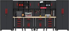 Garage Storage Cabinet System 2  6-Pcs Workshop Set Garage Cabinets