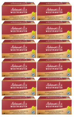 12x 50 Beutel WESTMINSTER Schwarztee Mischung english breakfast tea kräftig