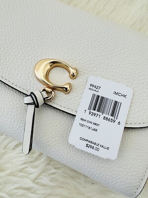 NWT Coach 99427 Refined leather Wallet On Chain Crossbody Bag