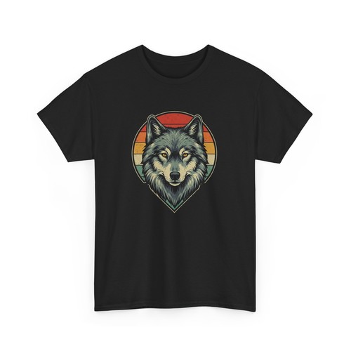 Vintage Alpha Wolf Unisex Tee, Retro Wolf Graphic T-Shirt, Wildlife Lover Gift, - Picture 1 of 3