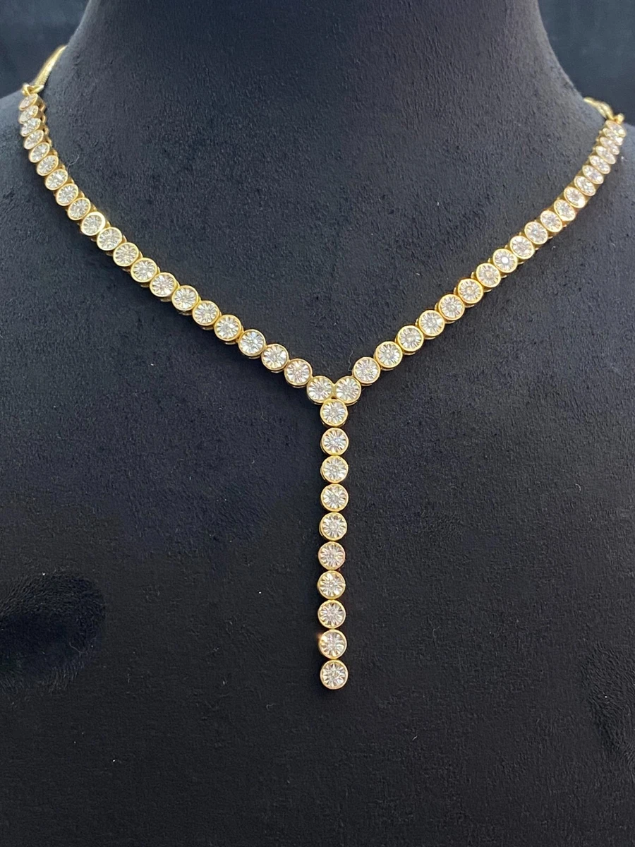Collana d'oro con perline e finitura con taglio a diamante in oro giallo 14 carati da 13,2 grammi in vendita su Italia