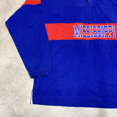 Varsity Classics Rugby Shirt Mens 2XL USA Vintage Sports Polo Top, Blue - Picture 4 of 11
