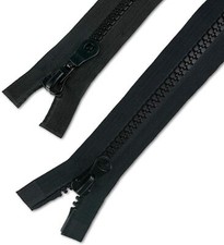 Extra Wide 2 Way Zip Plastic Black Divisible Top Quality