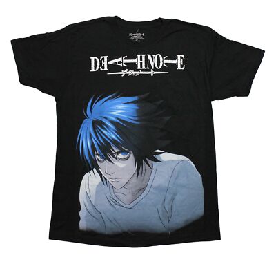 Death Note New Adult T-Shirt - Large Image of Blue Hair L