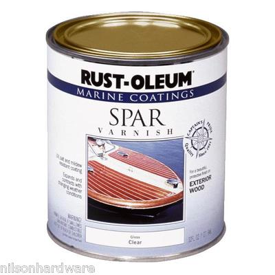 (6)-Qt CLear Gloss RustOleum Boat Marine Spar Polyurethane Varnish 207008