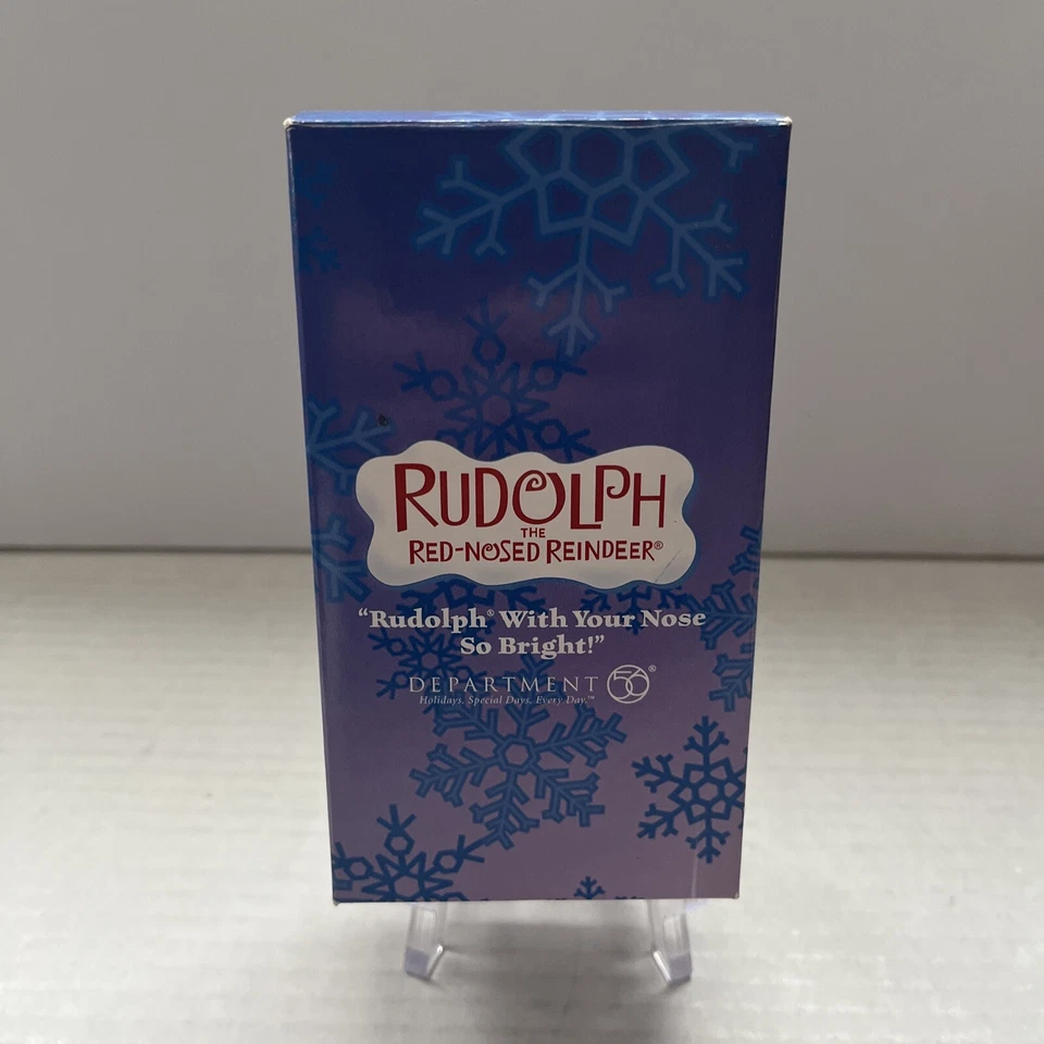 Ornamento de Natal Dept 56 Rudolph nariz vermelho renas com nariz tão brilhante Y2K novo - Imagem 2 de 4