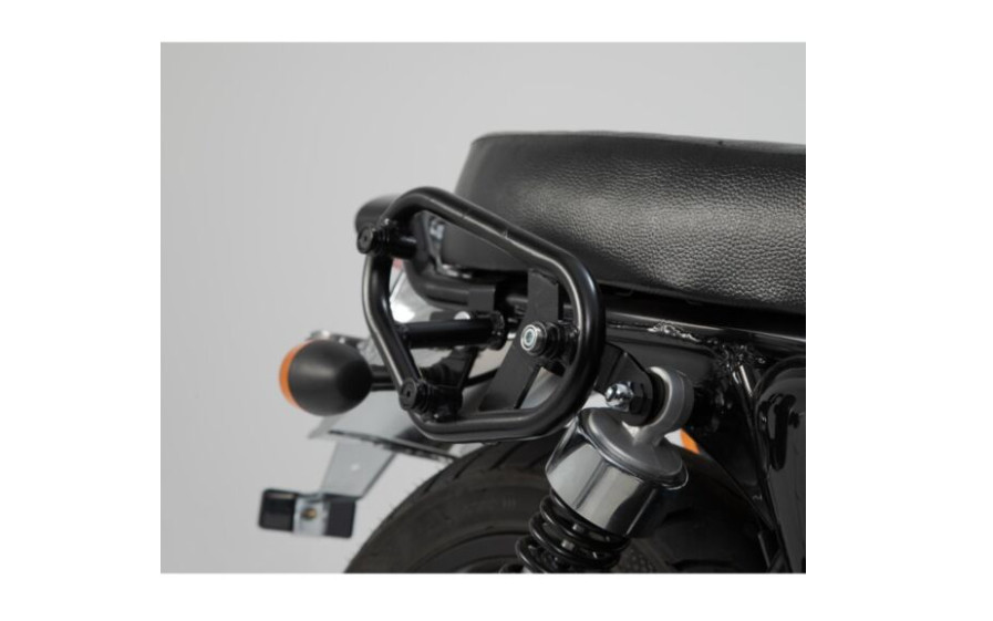 Support sacoche latérale Royal Enfield Interceptor 650 moto noir acier