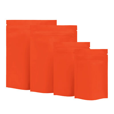 100/500 Red Mylar Foil Cookie Treat Pouches Resealable Zip Packaging Bags Candy