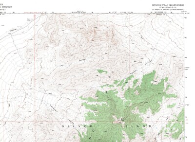 Graham Peak Quadrangle Utah 1971 USGS Topo Map 7.5 Minute Topographic