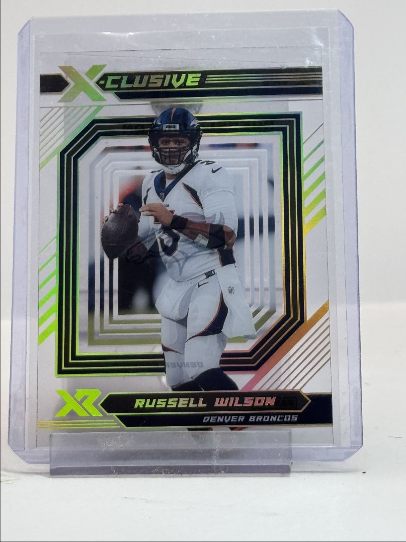 RUSSELL WILSON 2022 XR FOOTBALL X-CLUSIVE FOOTBALL BRONCOS Q2550
