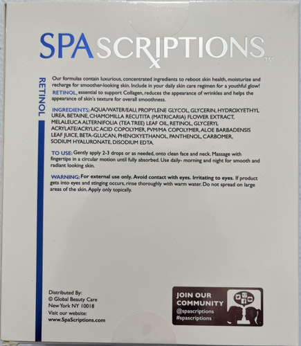 Spa Scriptions Retinol Facial Serum 1.7 fl oz New in Box - 第 2/2 張圖片