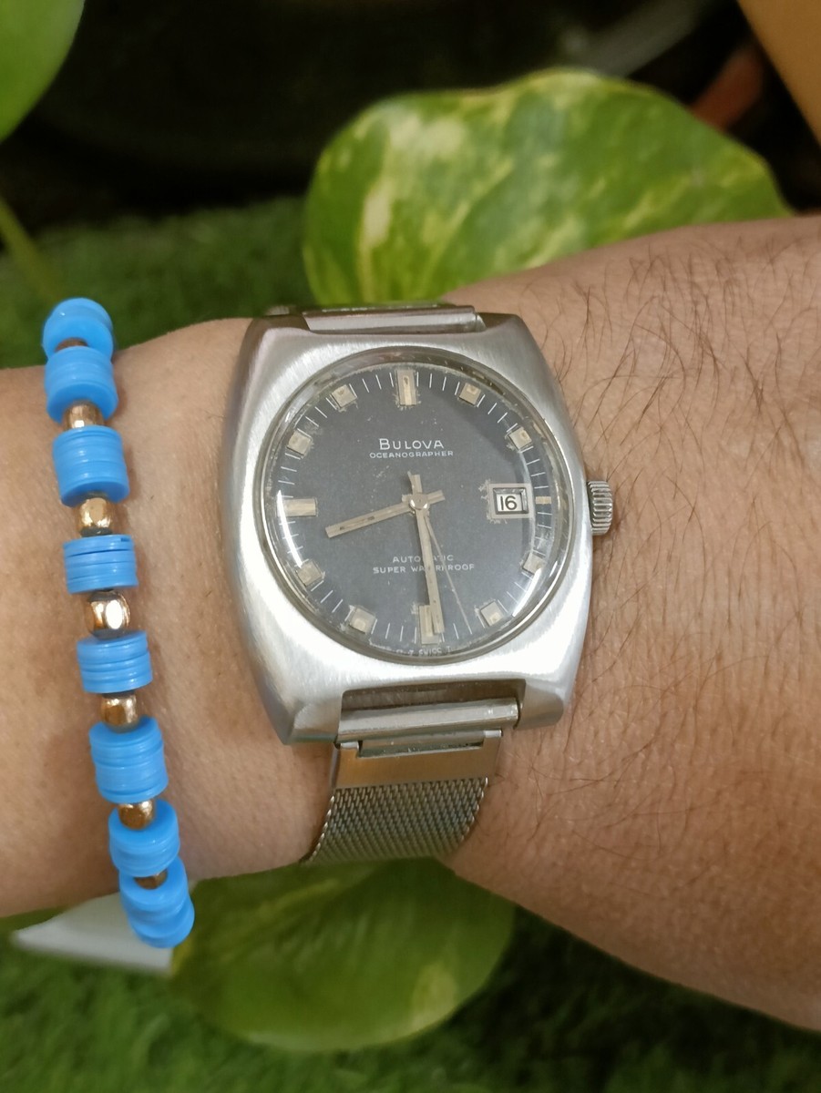 AUTHENTIC BULOVA OCEANOGRAPHER AUTOMATIC MEN'S SWISS BLUE AUTHENTIC BULOVA OCEANOGRAPHER AUTOMATIC MEN'S SWISS BLUE