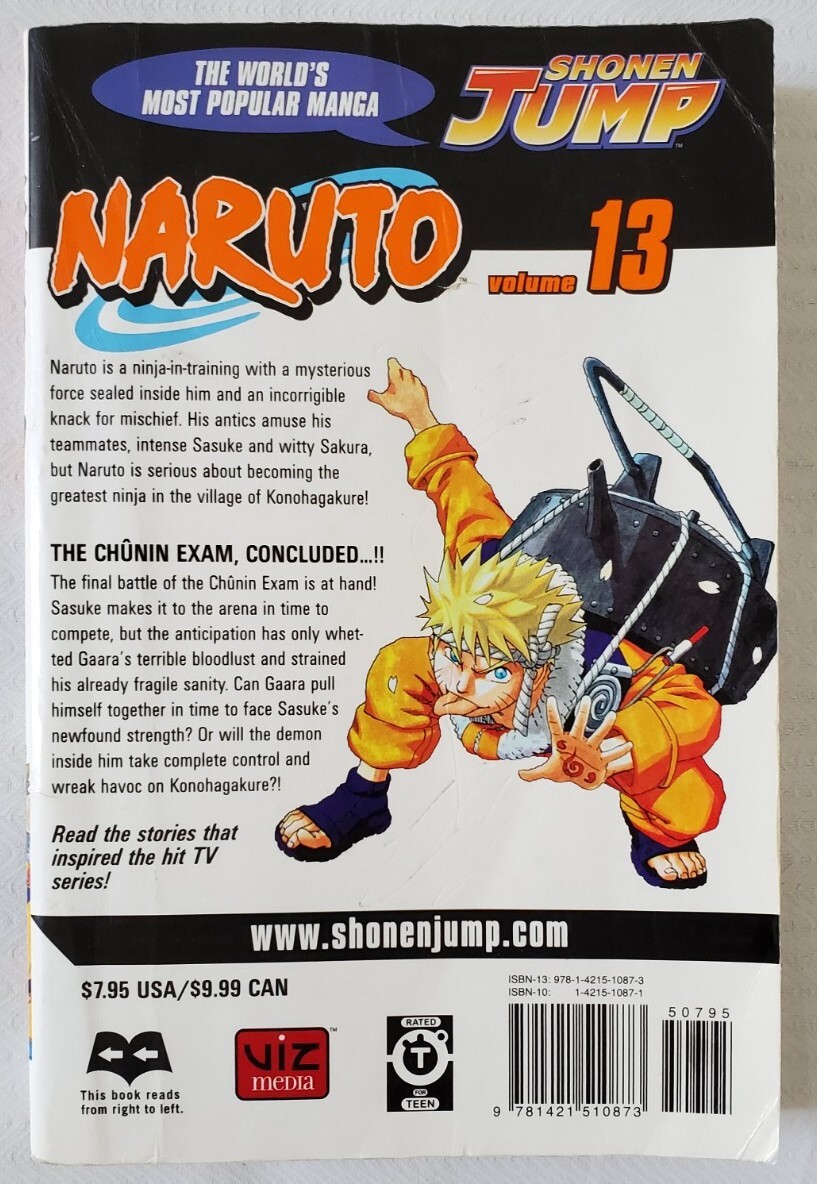 Poor Condition Naruto Volume 13 by Masashi Kishimoto Trade
