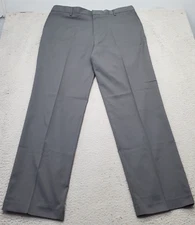 DOCKERS Sin Pinzas D3 Pants Mens 38x34 Gray Corte Coupe Classic Fit Flat Front
