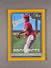 2022 Panini Three and Two Prospects #P-31 Elly De La Cruz /25 Gold Rookie RC