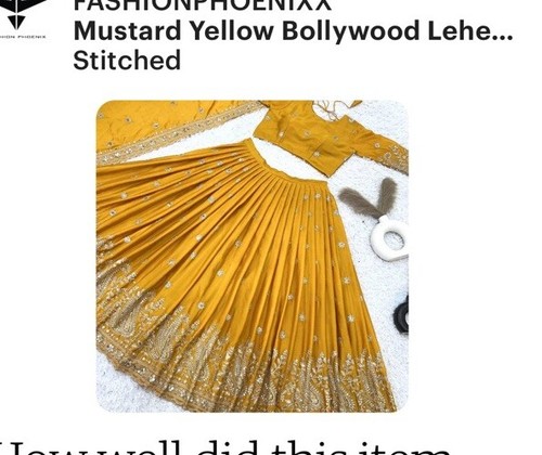 Bridal Indian Pakistani Designer Lengha Choli Haldi Function lehenga - Picture 10 of 10