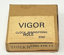 NOS Clock Mainspring  No. CMH-190.11 - 3/4"x0.014"x90", Hole End.  (CM35)