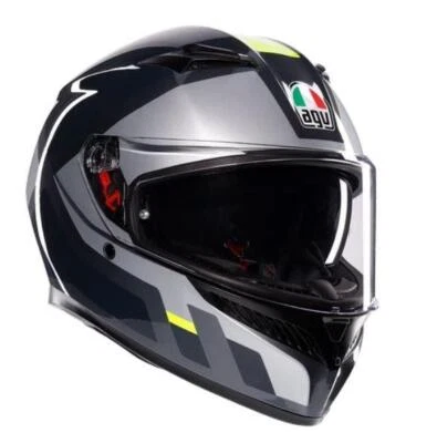 Casque Intégral Agv K3 E2206 MPLK Ombre Gris Jaune Fluo Taille M - Photo 1/4