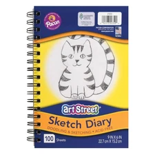 Sketch Book, Lightweight, 9" X 6", 100 Sheets