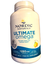 Nordic Naturals ULTIMATE OMEGA-3 180 Ct Lemon 1280mg Omega3 Exp.2028