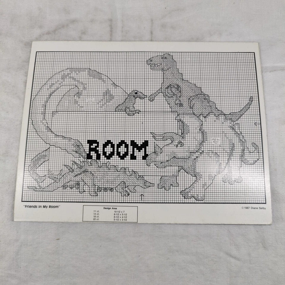1987 Vtg Dinosaurs Needlepoint Cross Stitch Designs & Patterns Hickory Hollow - Image 2 of 4