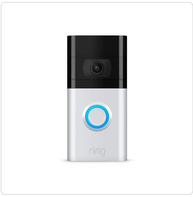 Ring Doorbell 3 Wireless Doorbell Camera, 2 Way Talk, Night Vision w/ Battery-image
