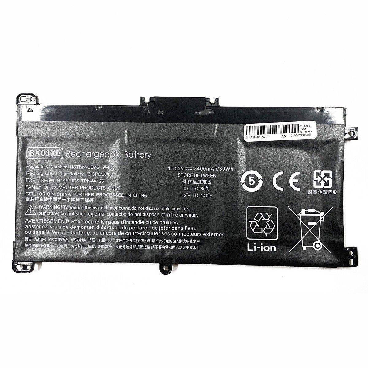 BK03XL Battery for HP Pavilion x360 14-BAxxxxx 14-BA158TX 14