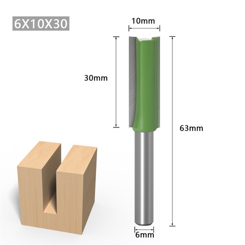 7/1PC 6MM 1/4 Shank Single Double Flute Straight Router Bit For Woodworking Too} - Picture 18 of 28