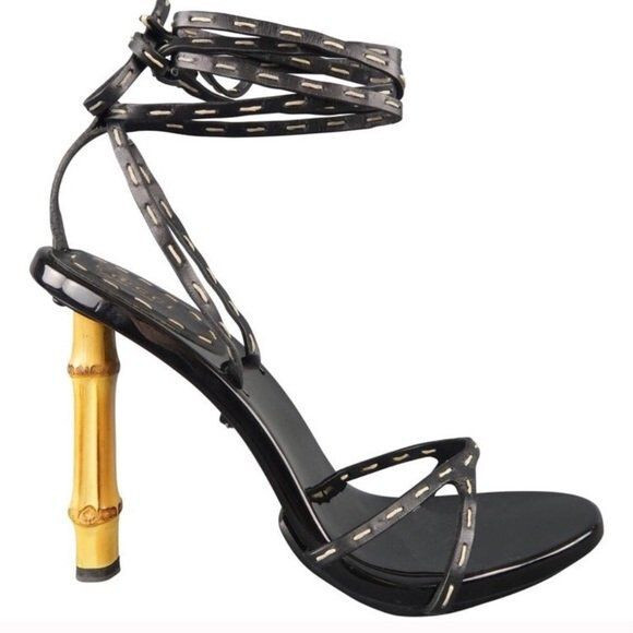 靴 Vintage Gucci bamboo sandl heels The Legendary GUCCI Bamboo Heel Sandals / Heels TOM FORD