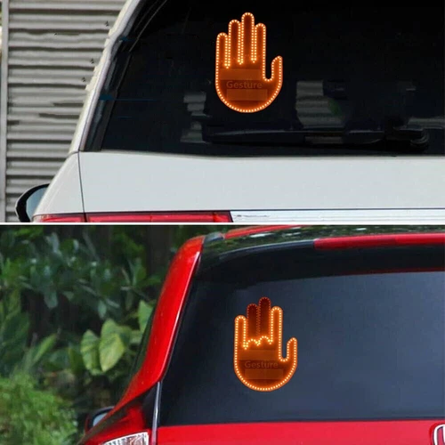 1x LED Middle Finger Light Middle Finger Gesture Light w/ Remote Car Signs-Light - Picture 11 of 16