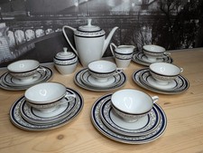 Reichenbach Porzellan Kaffee Service Echt Kobalt 6 Personen neuwertiger Zustand 
