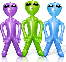 32'' Jumbo Inflatable Alien 3 Packs - Giant Inflatable Alien Props for Garden, L